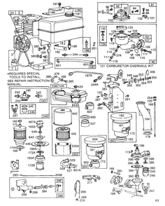 Carburetor,air Cleaners,fuel Diagram and Parts List for 80302-0378-XX  Briggs and Stratton Engine